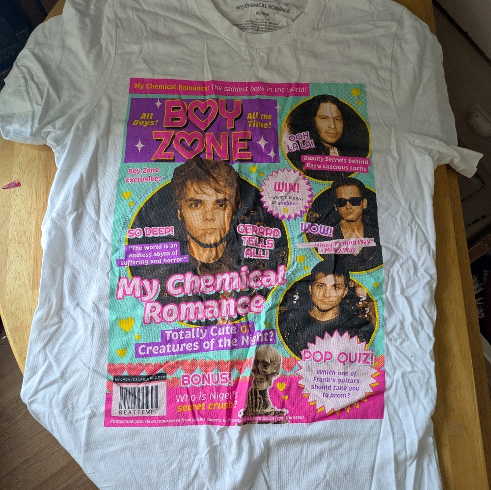 My Chemical Romance Tour Shirt Boy Zone